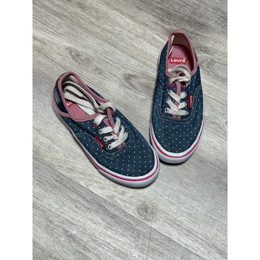 Kids size 12 polka dot Levi’s shoes
